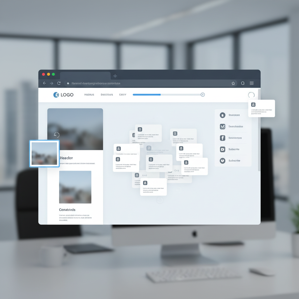 Web design layout showing elements shifting position during page load
