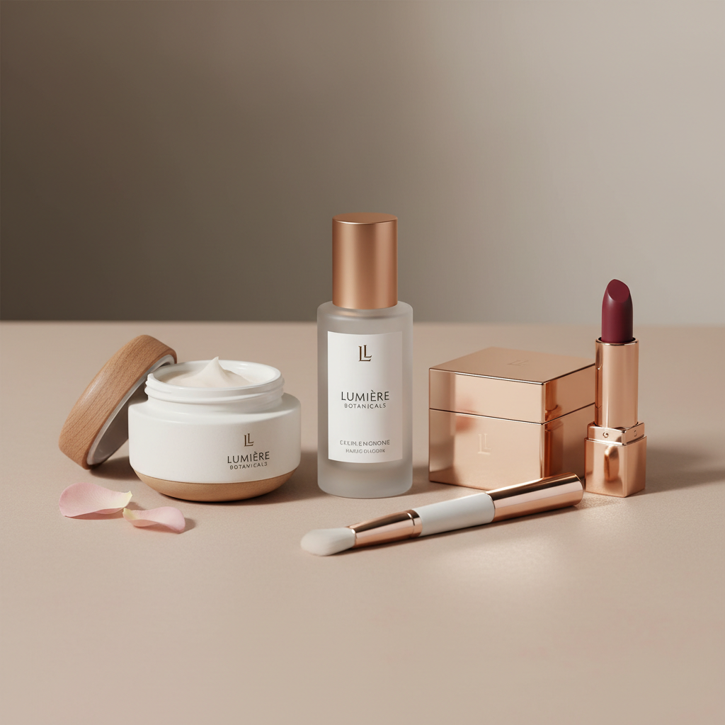 Product detail page with high-quality beauty product photography