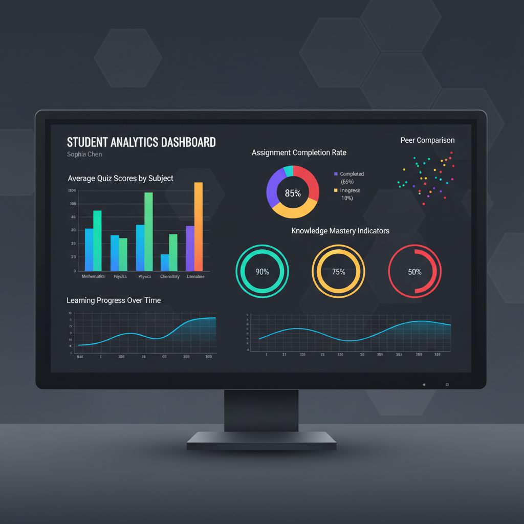 Student progress tracking with visual performance indicators
