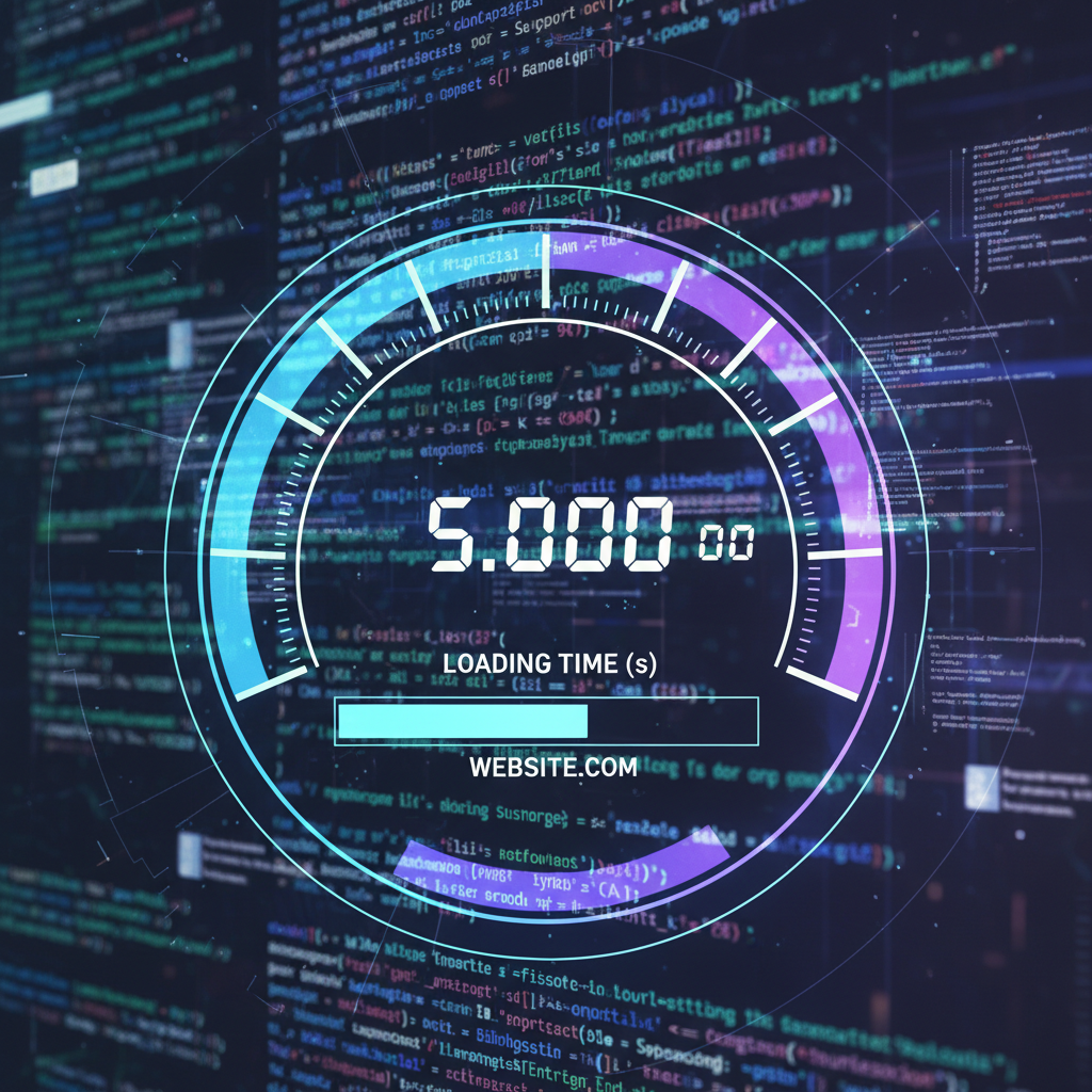 Website loading performance visualization showing time-to-first-byte and render timeline